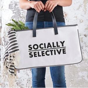 “Socially Selective” Canvas Tote